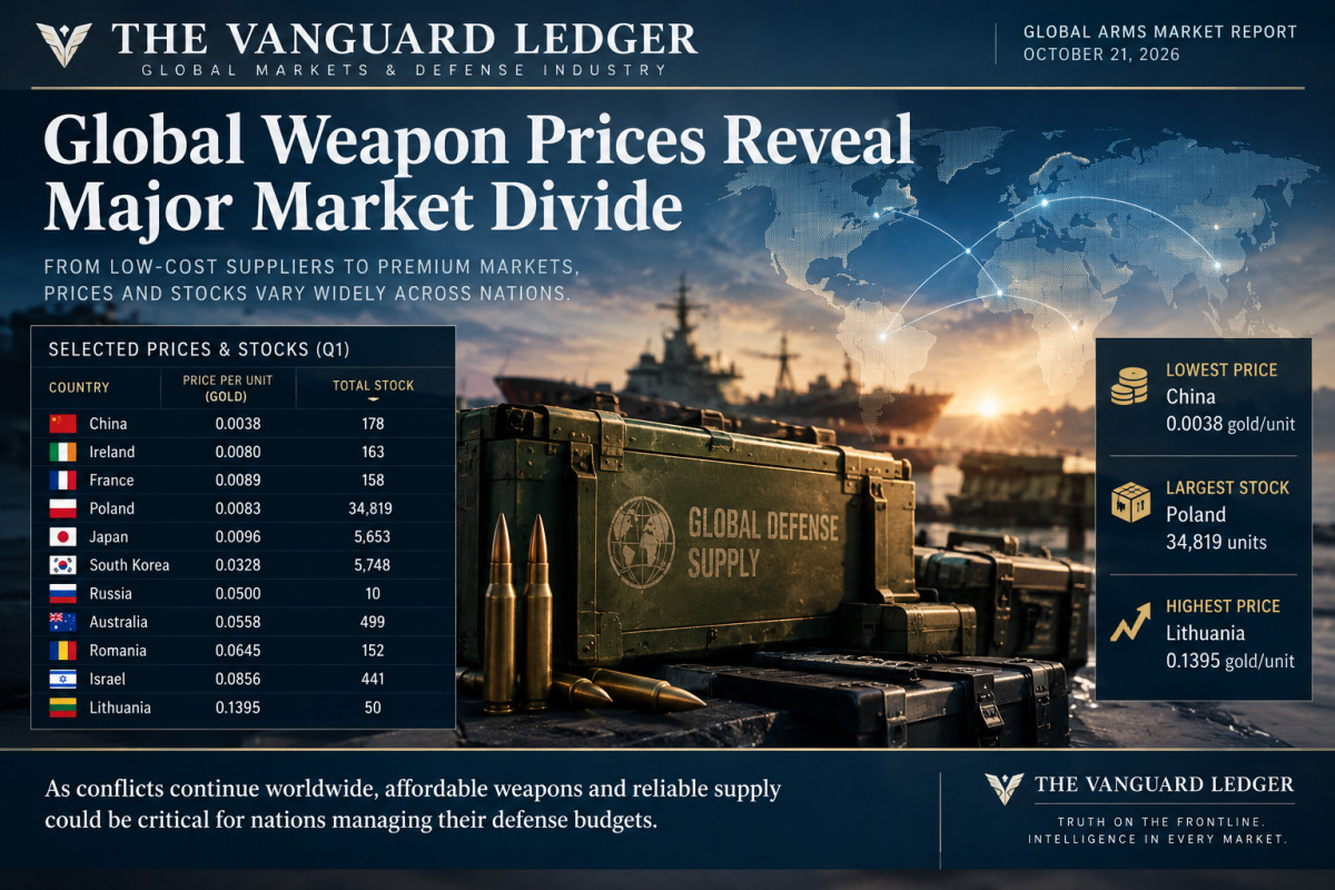 Q1 Global Weapon Pricing - The Vanguard Ledger | Eclesiar